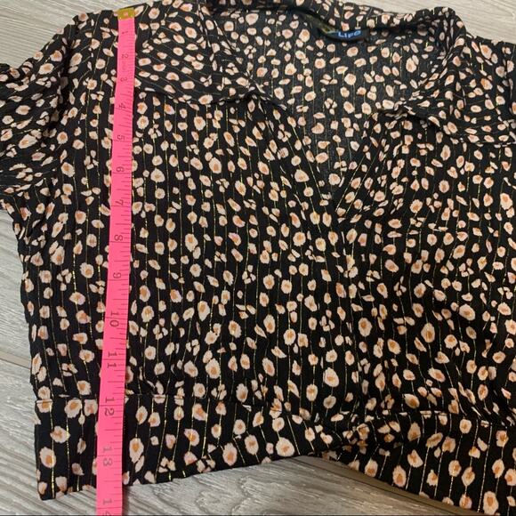 Blue Life Caden Crop Top leopard lurex strip sz XS - Picture 4 of 9